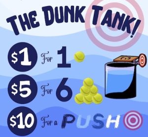dunk tank $1 a throw
